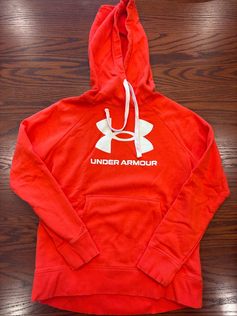 Under Armour Orange Hoodie with White Logo